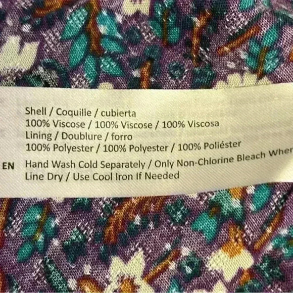 Band of the Free Coraline Purple Floral Crossover Mini Dress. Size Medium. NWT! - Picture 13 of 13